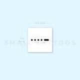 Morse Code 6 Temporary Tattoo (Set of 3)