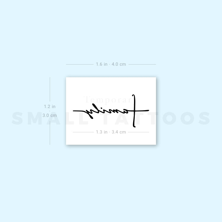 Family Cross Temporary Tattoo (Set of 3)