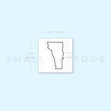 Vermont Map Outline Temporary Tattoo (Set of 3)