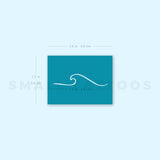 White Wave Temporary Tattoo (Set of 3)