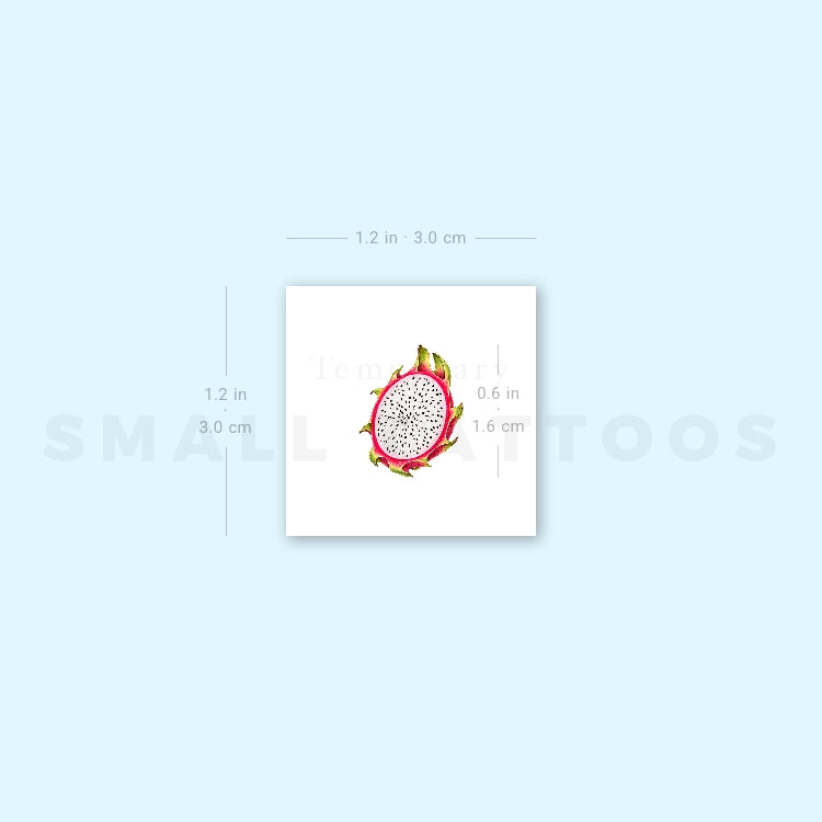 Dragon Fruit Slice Temporary Tattoo (Set of 3)