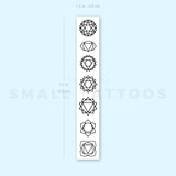 Chakras Temporary Tattoo (Set of 3)