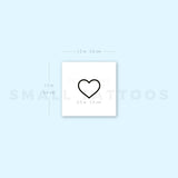 Little Heart Outline Temporary Tattoo (Set of 3)