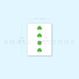 Four Clovers Temporary Tattoo (Set of 3)