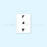 3 Small Flying Birds Temporary Tattoo (Set of 3)