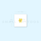 Tiny Yellow Pansy Temporary Tattoo (Set of 3)