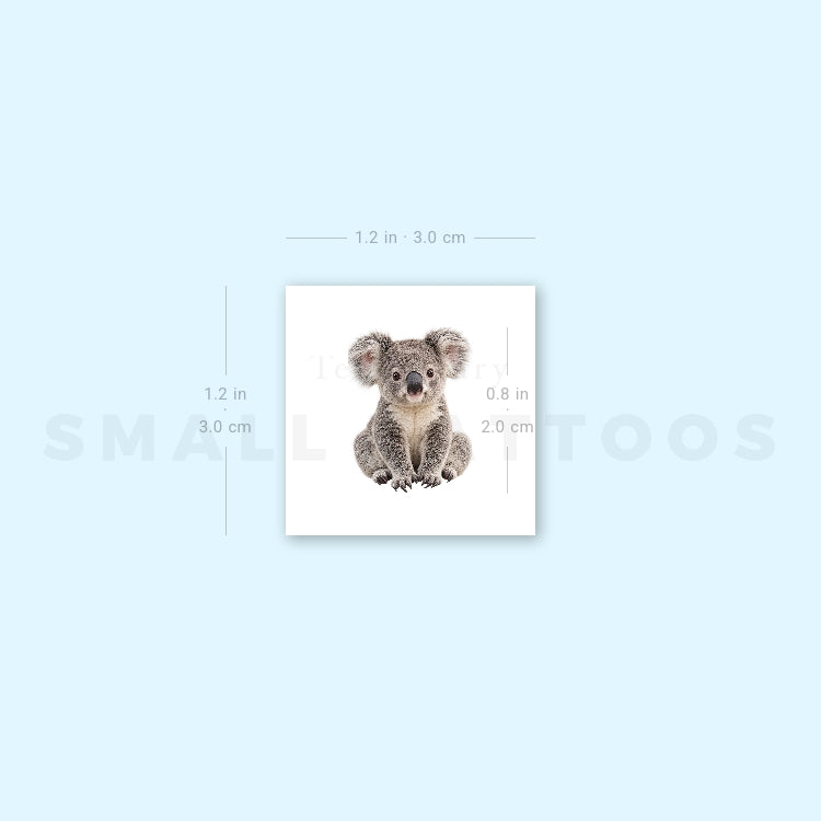 Watercolor Koala Temporary Tattoo (Set of 3)