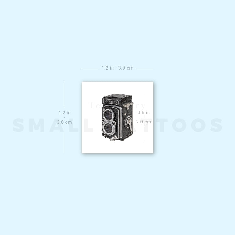 Rolleiflex Camera Temporary Tattoo (Set of 3)