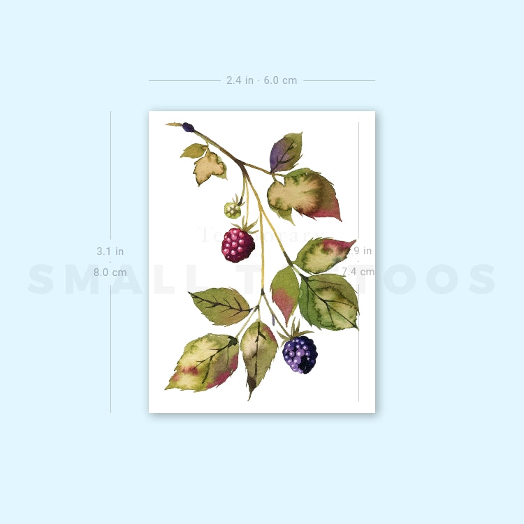 Rasperry By Ann Lilya Temporary Tattoo (Set of 3)