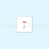 Red Dandelion Seed Temporary Tattoo (Set of 3)