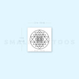 Small Sri Yantra Temporary Tattoo (Set of 3)