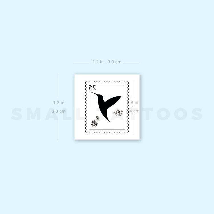 Hummingbird Stamp Temporary Tattoo (Set of 3)