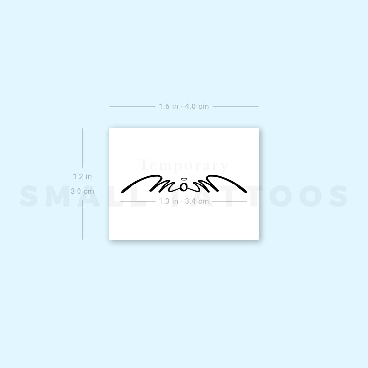 Mom Is An Angel Temporary Tattoo (Set of 3)