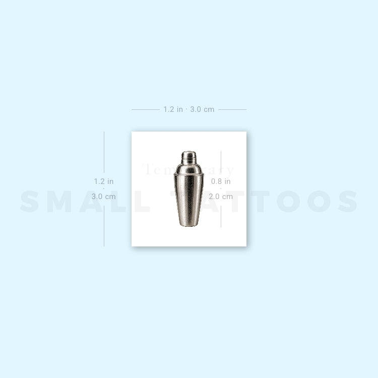 Cocktail Shaker Temporary Tattoo (Set of 3)