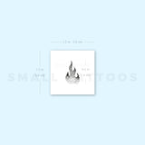Dotwork Fire Temporary Tattoo (Set of 3)
