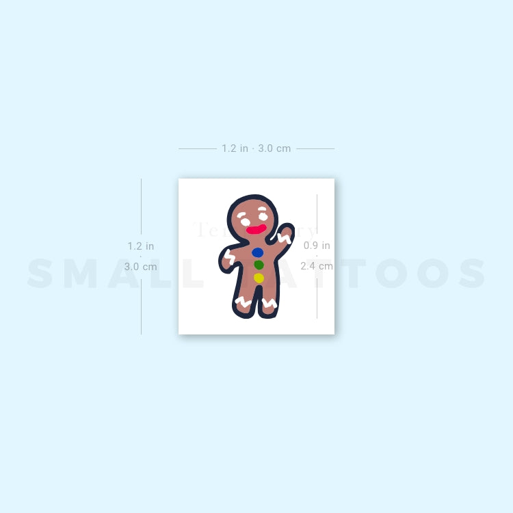 Gingerbread Temporary Tattoo (Set of 3)