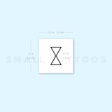 Minimalist Hourglass Temporary Tattoo (Set of 3)