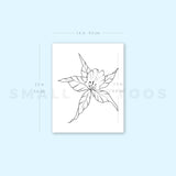 Orchid By M3.Ink Temporary Tattoo (Set of 3)