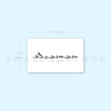 Namaste Temporary Tattoo (Set of 3)