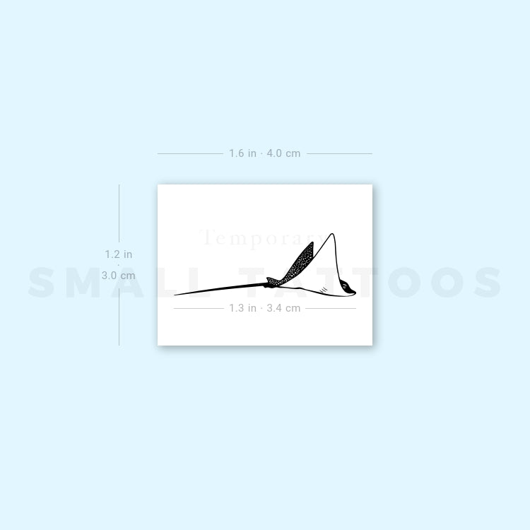 Spotted Eagle Ray Temporary Tattoo (Set of 3)
