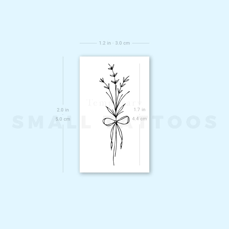 Ribbon Bouquet Temporary Tattoo (Set of 3)