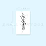 Ribbon Bouquet Temporary Tattoo (Set of 3)