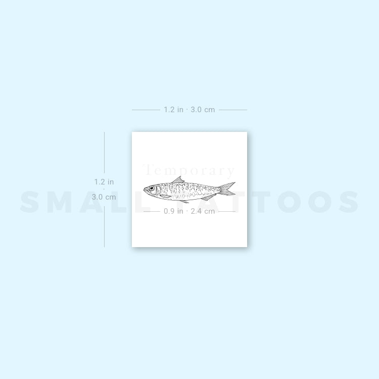 Sardine Temporary Tattoo (Set of 3)