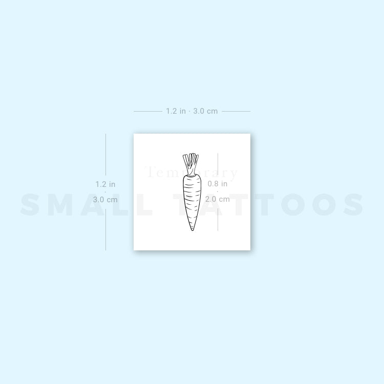 Carrot Temporary Tattoo (Set of 3)