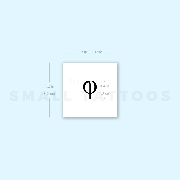 Phi Temporary Tattoo (Set of 3)