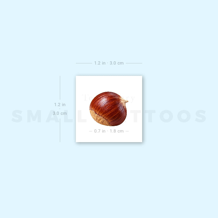 Little Chestnut Temporary Tattoo (Set of 3)