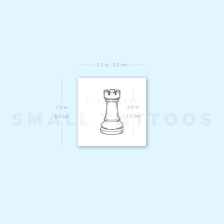 Rook Temporary Tattoo (Set of 3)