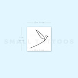 Continuous Line Bird Temporary Tattoo (Set of 3)
