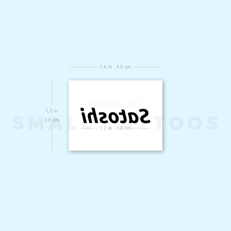 Tatuaje temporal de Satoshi (juego de 3)