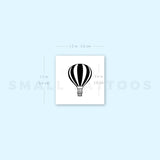 Stripped Hot Air Balloon Temporary Tattoo (Set of 3)