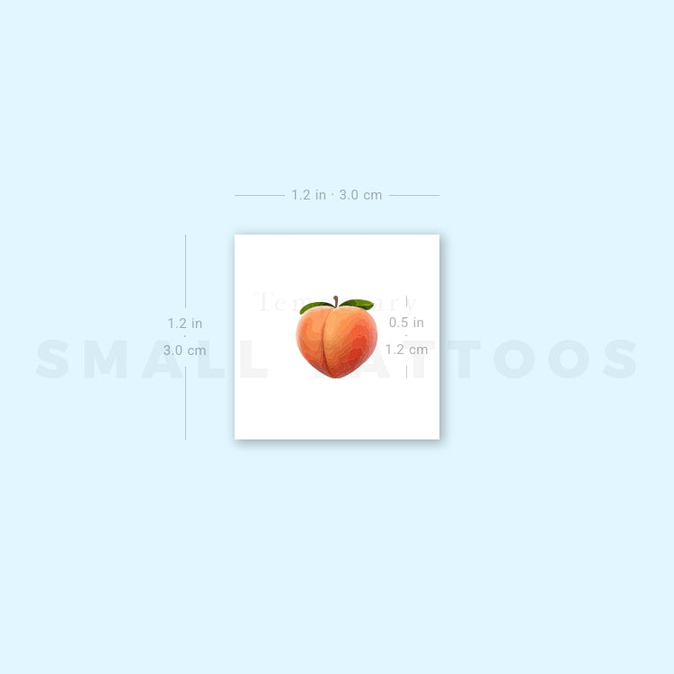 Tatuaje temporal de emoji de melocotón (juego de 3)