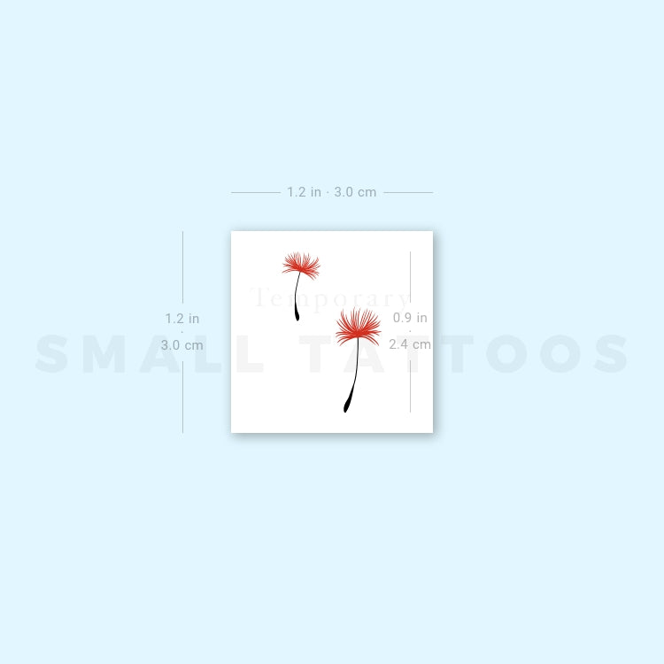 Two Dandelion Seeds Temporary Tattoo (Set of 3)