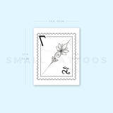 Unalome Lotus Stamp Temporary Tattoo (Set of 3)