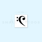Bass Clef Temporary Tattoo (Set of 3)