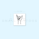 Sign Language Y Temporary Tattoo (Set of 3)