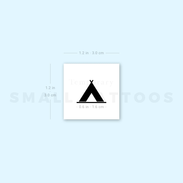 Camping Symbol Temporary Tattoo (Set of 3)