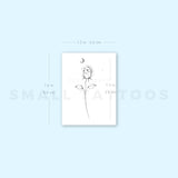 Moon Rose By Stefano Mazza Temporary Tattoo (Set of 3)