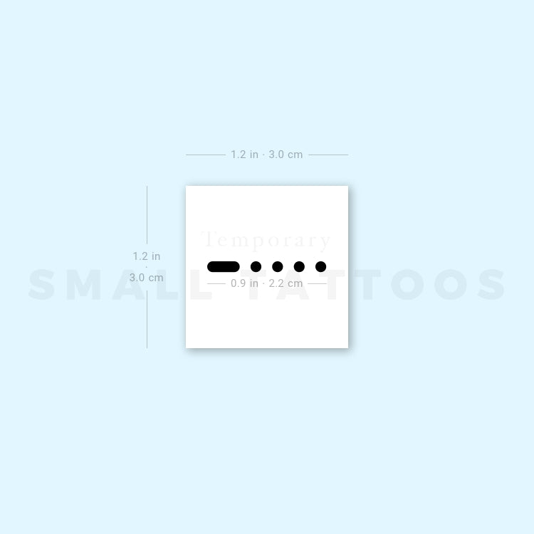 Morse Code 4 Temporary Tattoo (Set of 3)