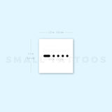 Morse Code 4 Temporary Tattoo (Set of 3)