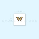 Yellow Butterfly Temporary Tattoo (Set of 3)