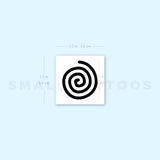 Small Single Spiral Temporary Tattoo (Set of 3)