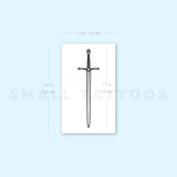 Fine Line Sword Temporary Tattoo (Set of 3)