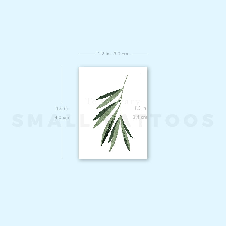 Tatuaje temporal de hoja de sauce de Ann Lilya (juego de 3)
