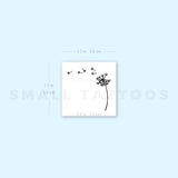 Minimalist Blown Dandelion Temporary Tattoo (Set of 3)