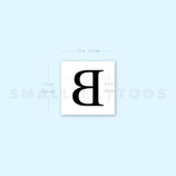 Uppercase B Temporary Tattoo (Set of 3)