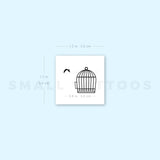 Bird Cage Temporary Tattoo (Set of 3)